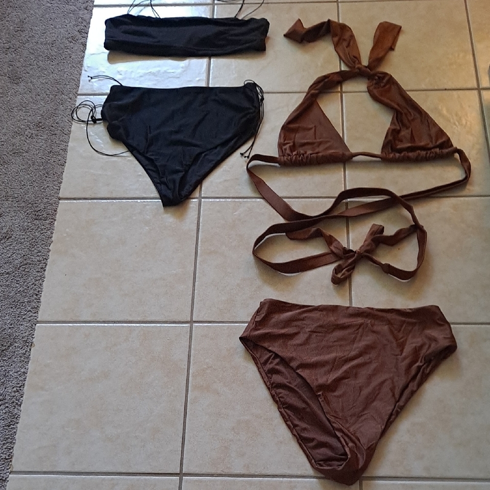 ASOS Black and Brown Bikini Set